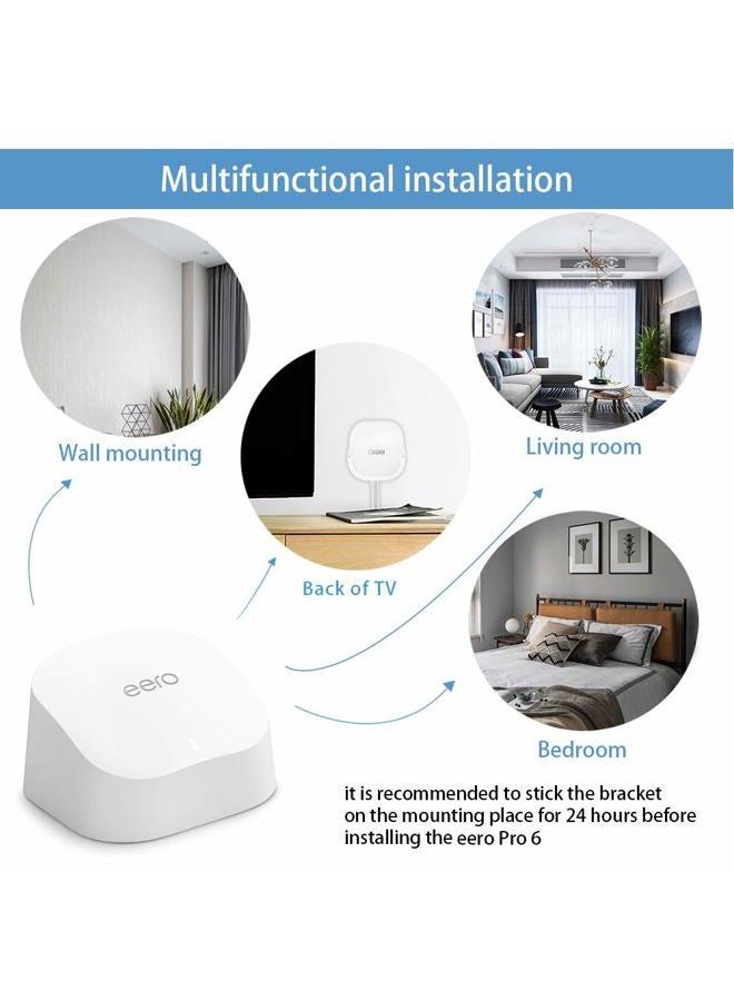 OkeMeeo Screwless Wall Mount for eero Pro 6 tri-Band mesh Wi-Fi 6 Holder, No Tools Required, Easy to Install, No Drilling, Strong VHB Adhesive Mount by HOLACA (2 Pack) - Image 3