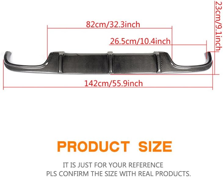 DEMULAX Carbon Fiber Rear Bumper Diffuser Lip for Mercedes-Benz E Class W211 - Image 2