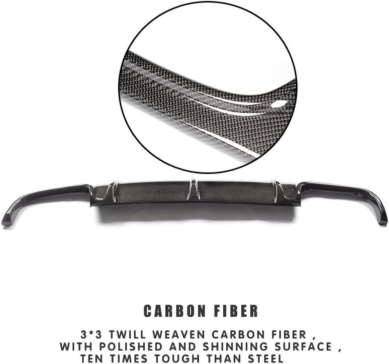 DEMULAX Carbon Fiber Rear Bumper Diffuser Lip for Mercedes-Benz E Class W211 - Image 3