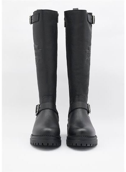 HARLEY DAVIDSON Trouble Women's Black Leather Boots  - Image 3