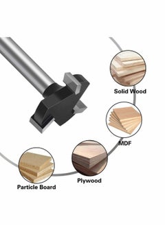 Y&D Wood Working Milling Cutter T Shaped Cnc Surfacing Bit Planer High Speed Steel Hole Saw Punching Tool (6 mm Shank)  - Image 2