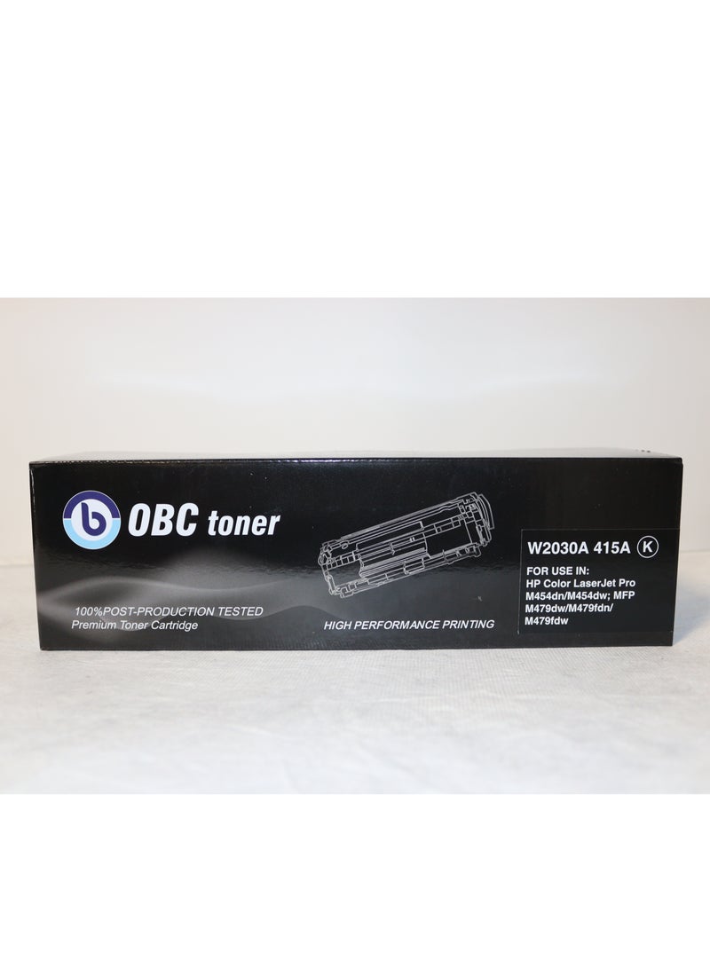 OBC Compatible OBC black laser toner cartridge, replacement for HP W2030A-415A. Prints up to 2400 pages in high professional quality. - Image 1