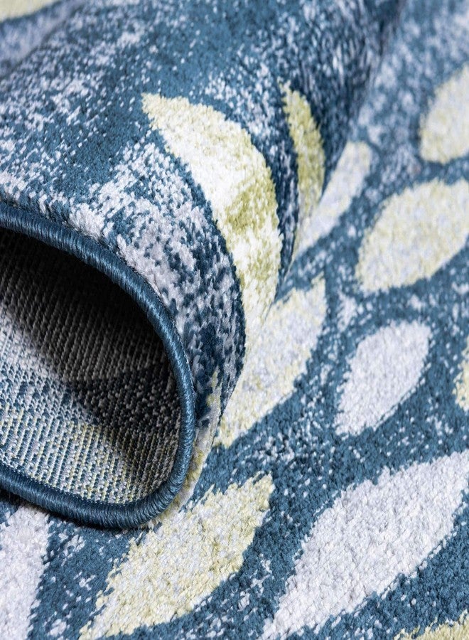 Unique Loom Sumter Collection Area Rug - Rhett (2' 7" x 10' Runner, Navy Blue/ Ivory) - Image 5