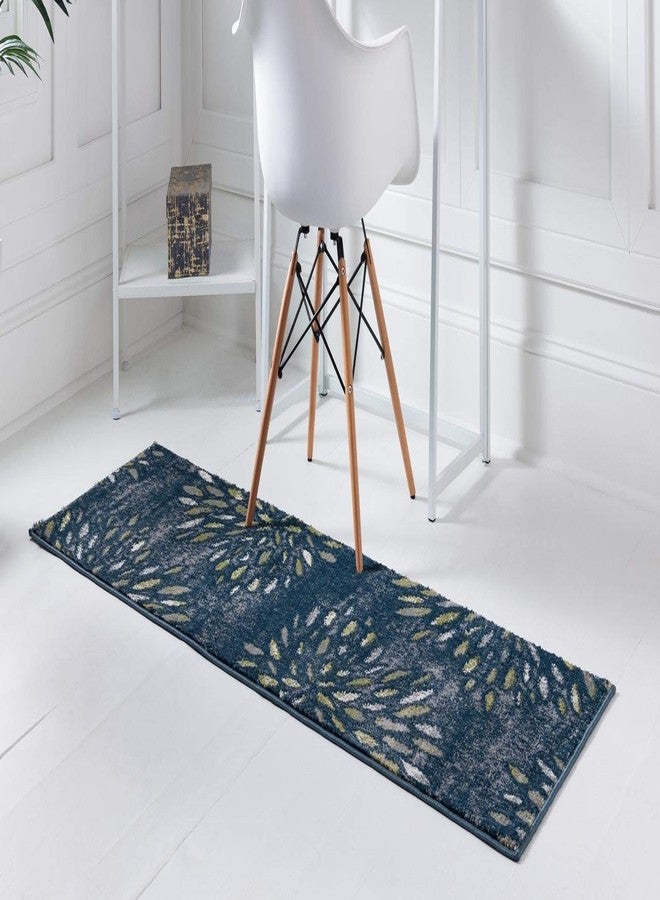 Unique Loom Sumter Collection Area Rug - Rhett (2' 7" x 10' Runner, Navy Blue/ Ivory) - Image 4