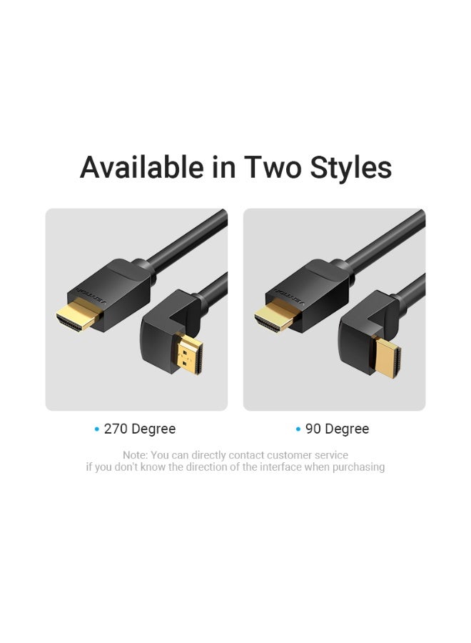 VENTION HDMI Right Angle  Cable 270 Degree Black Model - Image 2