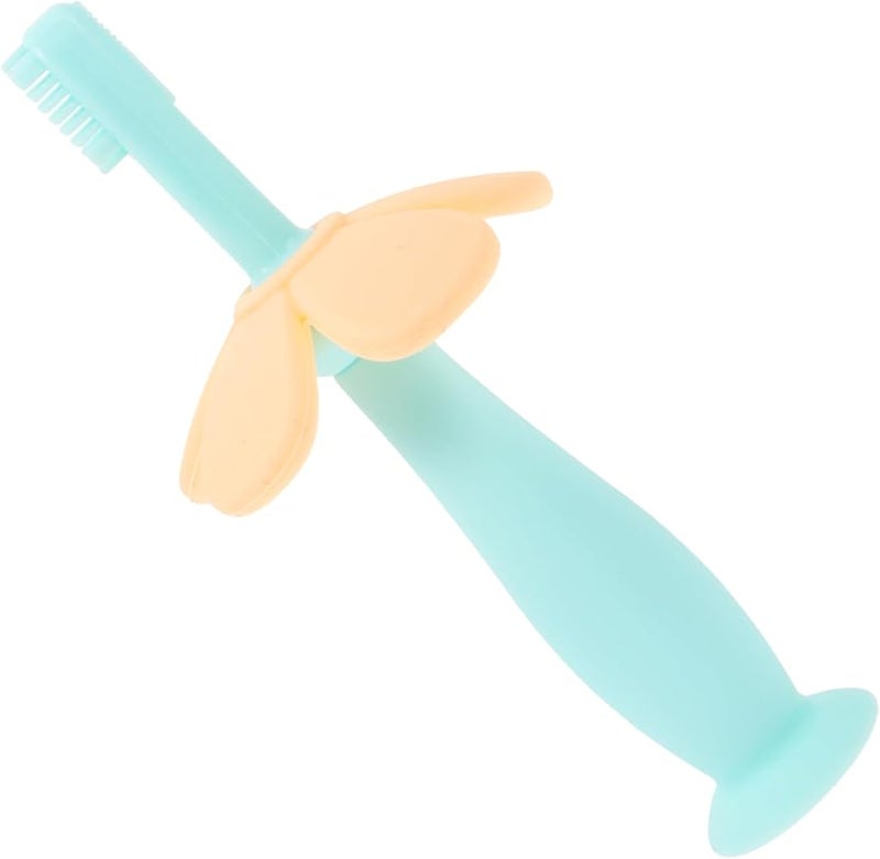 Manual Kids Toothbrush With Silicone Baffle Fine Bristles Easy Grip Safe For Boys Girls Gums - Image 2