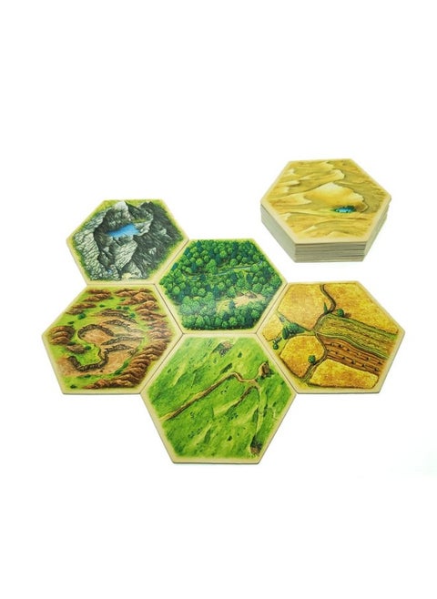 Generic Terrain Tiles for Settlers of Catan - Complete Replacement Set