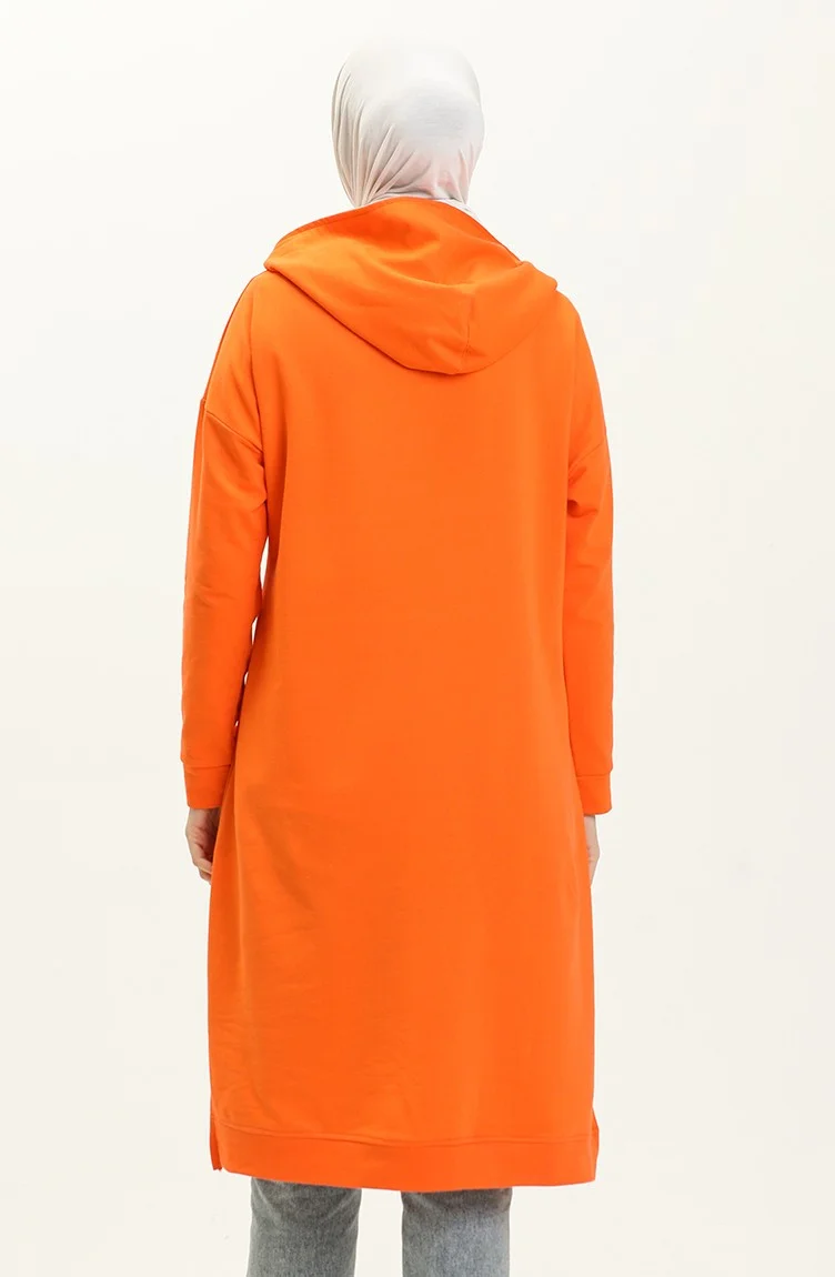 Sefa Merve Kangaroo Pocket Sports Tunic 3032-10 Orange