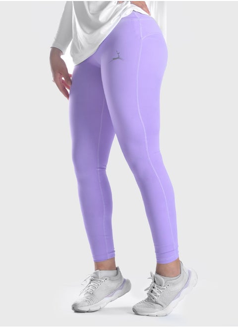 Doe side pocket elevate leggings - purple