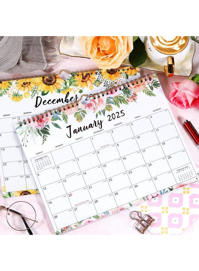 MaaIbok 2025 Calendar - Wall Calendar 2025 From Jan 2025 - Dec 2025, 11" X 8.5", Sprial Bound Wall Calendar, Writing Blocks With Julian Dates  - Image 2