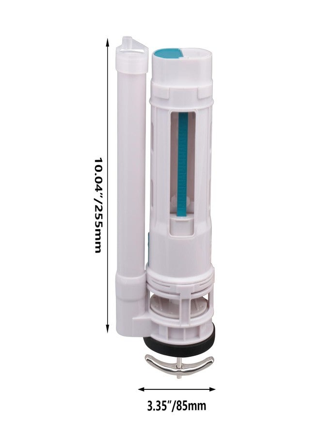 Doublelife SHANOER Toilet Push Button Valve Replacment Dual Flush 9.84inch Height Fit for Drain Diameter 2.56-2.95" White - Image 5