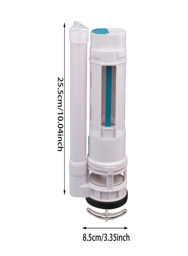Doublelife SHANOER Toilet Push Button Valve Replacment Dual Flush 9.84inch Height Fit for Drain Diameter 2.56-2.95" White - Image 3