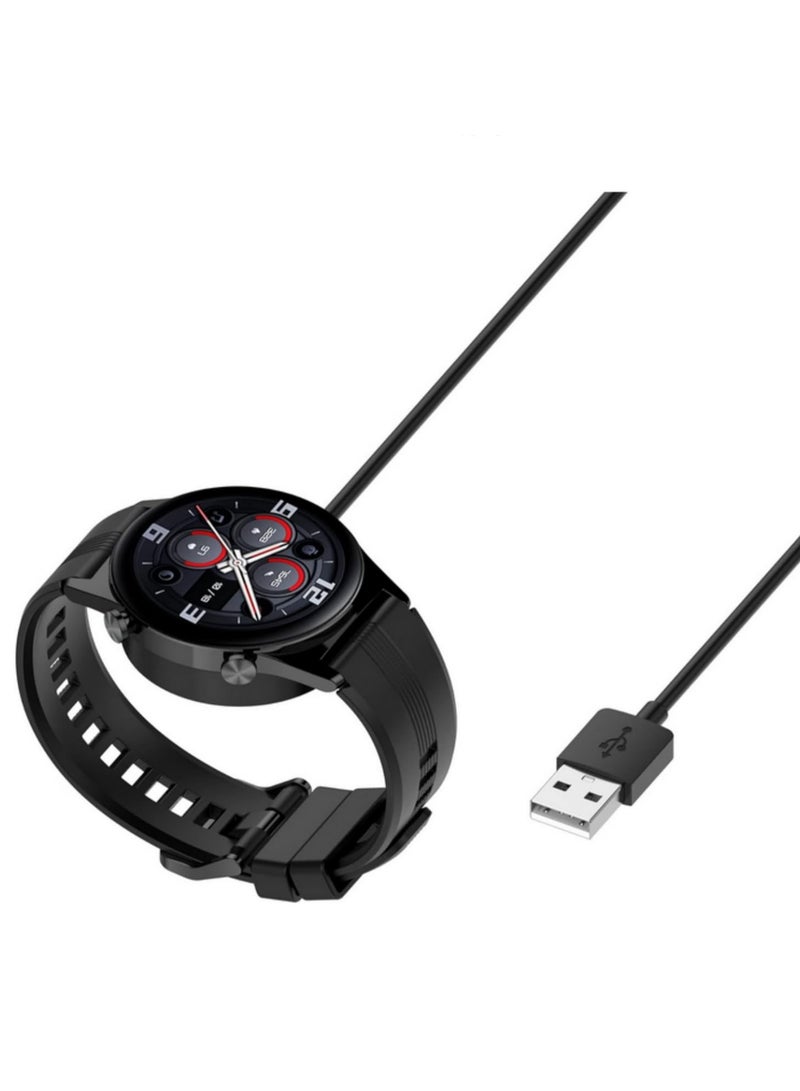 1PC Smart Watch Charger for Huawei/Honor Watch GS 3 & GS3 Sport USB Charging Dock with Fast Charging, Multi-Protection (Short-Circuit/Overvoltage/Overload),Cable for Travel Office Car black  - Image 5