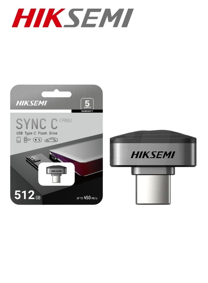HIKSEMI HIKSEMI SYNC C PRO MINI PSSD USB Type-C USB 512GB | HS-USB-S450 512G U3  - Image 1