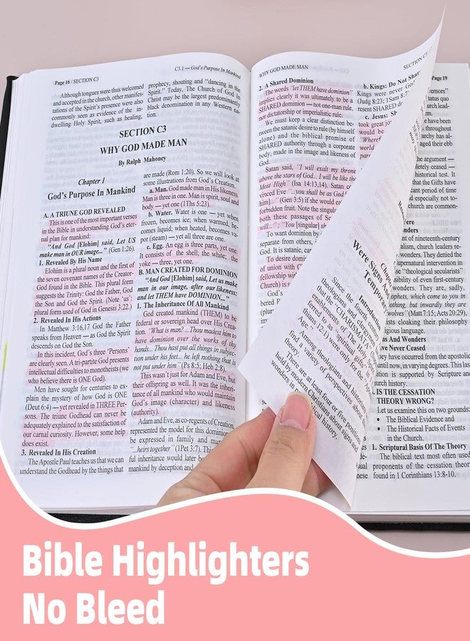 Cgerma Pink Highlighter 12 Pack, Mild Pastel Color, Chisel Tip Bible Highlighters No Bleed, Quick-Drying, Cute Aesthetic Markers for Journaling, Bible Study, School Office Supplies - Image 3