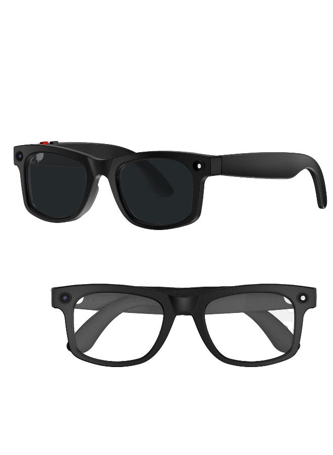 ZESITH S2 AI Smart Glasses, AI Translation, Real-Time Interpretation, AI Image Recognition, HD Video Recording, Black - Image 1