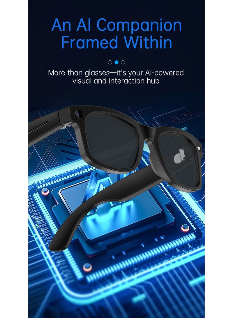 ZESITH S2 AI Smart Glasses, AI Translation, Real-Time Interpretation, AI Image Recognition, HD Video Recording, Black - Image 5