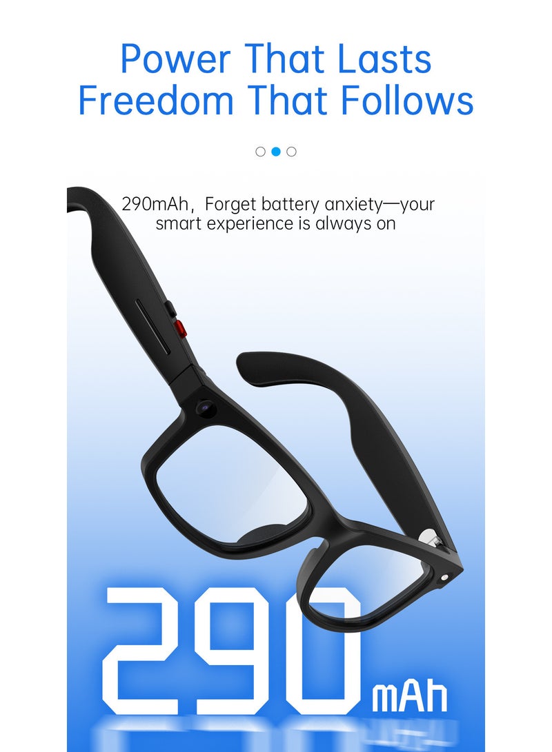 ZESITH S2 AI Smart Glasses, AI Translation, Real-Time Interpretation, AI Image Recognition, HD Video Recording, Black - Image 4