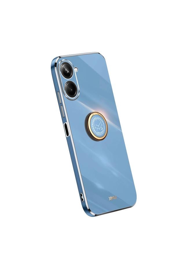 The Bros Case For Realme 10 4G Straight Edge Electroplate TPU Phone Case with Ring