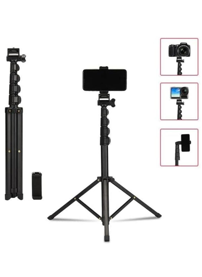 Jmary MT39 61inch Aluminum Extendable Cell Phone Tripod Stand with Selfie Stick Tripod and Phone Clip - Image 4