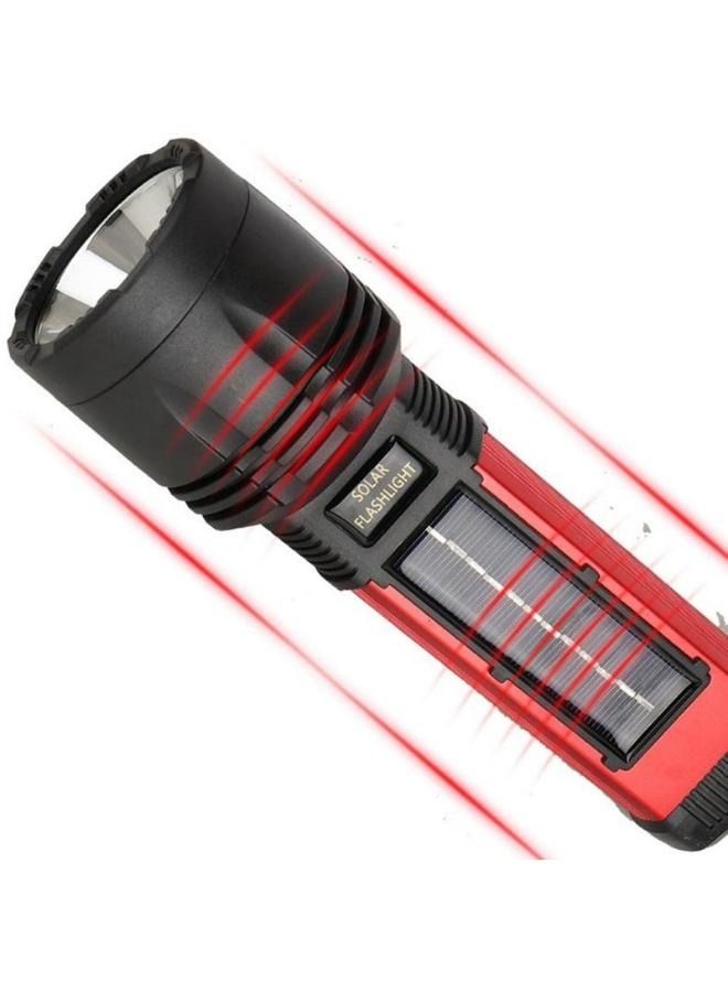 Crony W5122A Solar Energy Flashlight Plastic with Lamp Bead 18650 Battery 2000mAh Switch Type-C Port USB Charging - Image 5