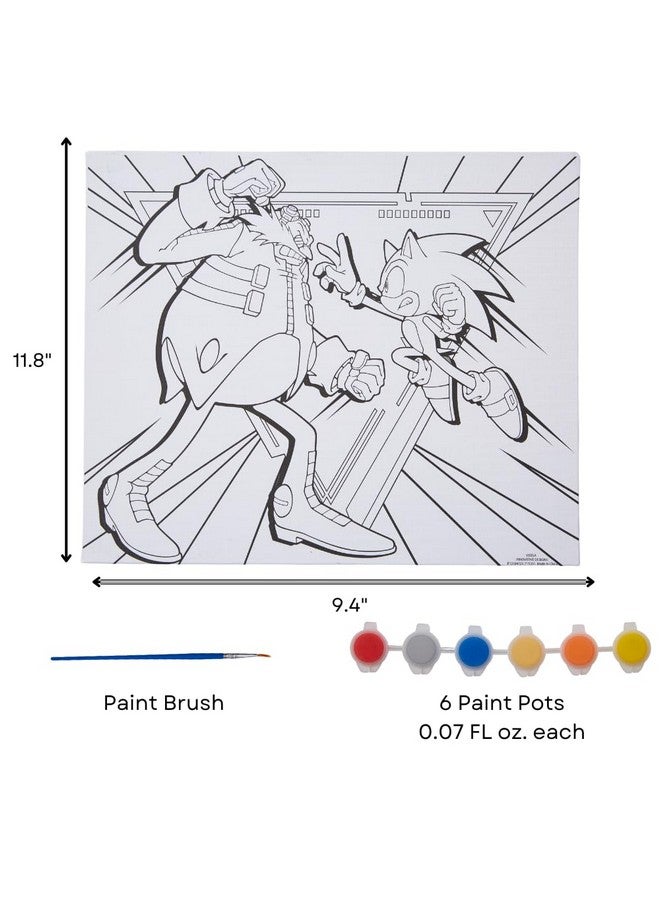 Innovative Designs Sonic The Hedgehog Creative Coloring Canvas Painting and Activity Set for Kids, 1000+ pcs - Image 4