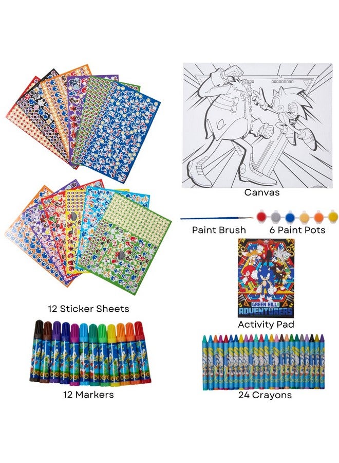 Innovative Designs Sonic The Hedgehog Creative Coloring Canvas Painting and Activity Set for Kids, 1000+ pcs - Image 2