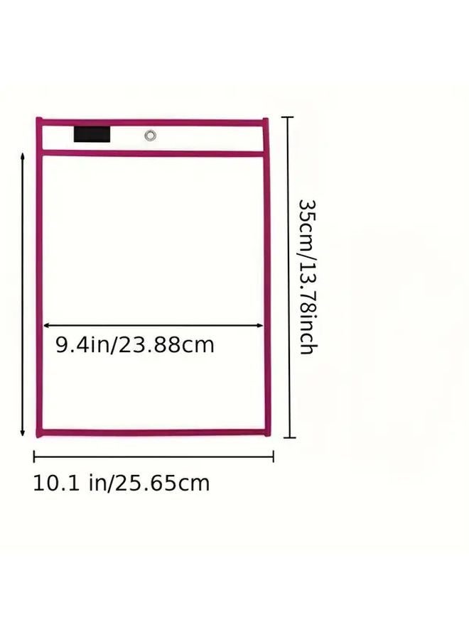 13pcs Reusable Dry Erase Pockets Set With 7 Pens For Teachers Classroom Supplies - Image 3