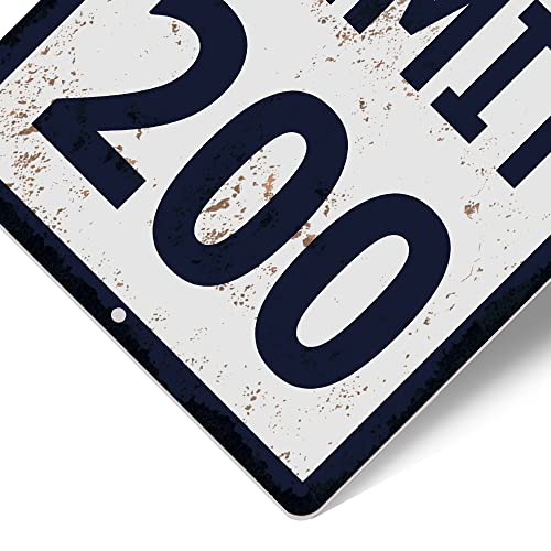 Skyocean Funny Mechanic Metal Tin Sign Wall Decor Man Cave Bar Speed Limit 200 MPH - Image 5