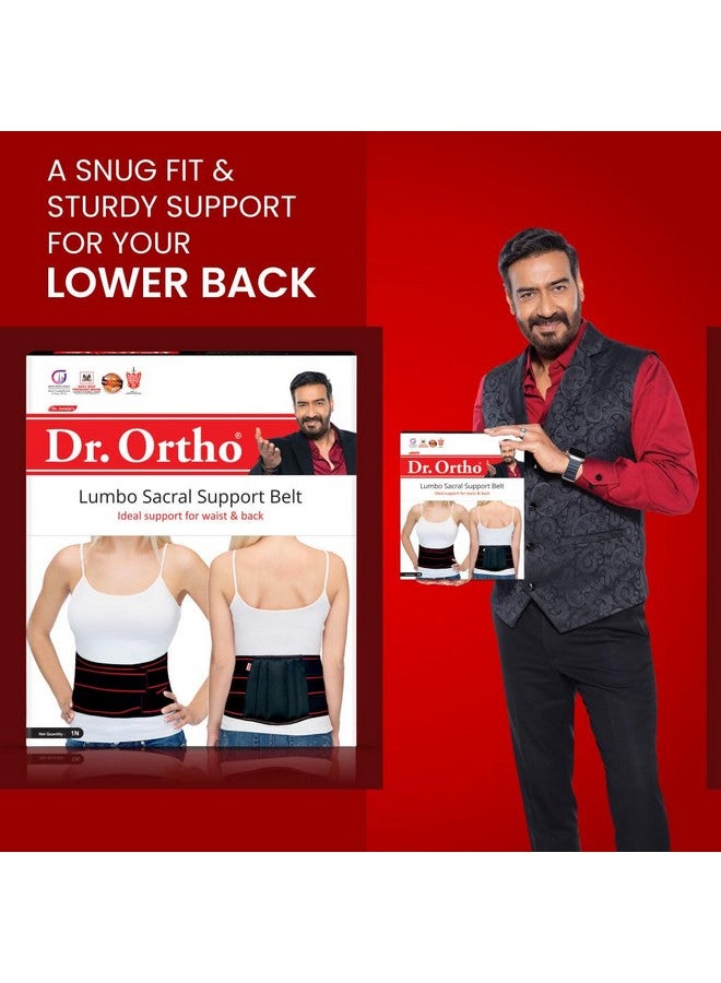 Dr. Ortho حزام دعم العمود الفقري القطني من دكتور أورثو (حزام دعم الخصر والظهر) - للرجال والنساء، قماش قطني (صغير (70 سم - 85 سم)) - Image 2