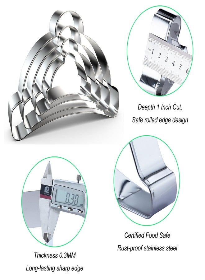 QAAQS Christmas Winter Hat Cookie Cutter Set for Baking - 5 Inch, 4 Inch, 3 Inch, 2 Inch - 4 Piece QAAQS Cookie Cutters Shapes Molds - Stainless Steel - Image 3