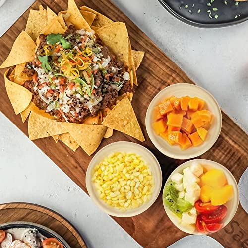 Oomcu 100 Pack 8oz Small Disposable Soup Bowls Bulk - Compostable & Biodegradable, Heavy Duty Recycled Paper Bowls for Hot Soup, Chili, Ice Cream, Salad, Dessert, Pasta, Picnic, Snacks (Brown) - Image 4