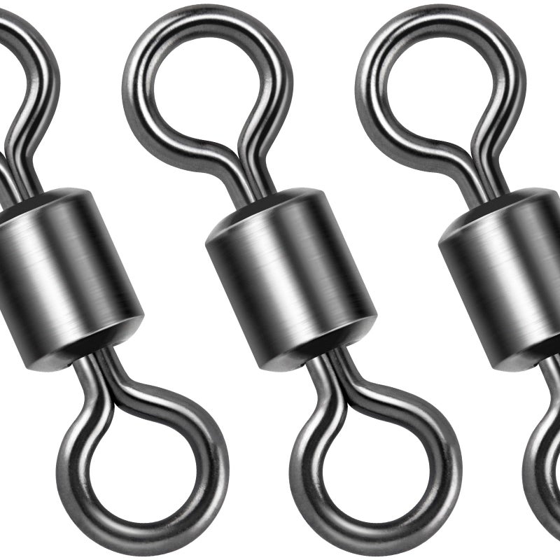 Dr.Fish Barrel Fishing Swivels, Available from #12-#12/0, Stainless Swivels Fishing Tackle Saltwater, Freshwater, Leader/Line/Lure Connector #12/0 1323LB - Image 1