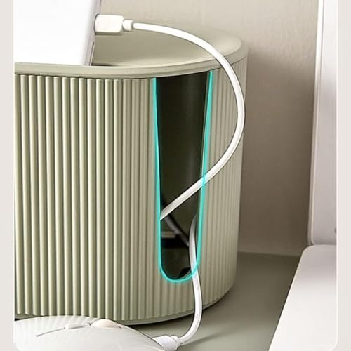 Soko Cable Management Box with Mobile Stand | Cords Hider & Surge Protector | Concealer for Power Strips, Router, TV, Gadget Wires Storage Organizer Tray for Desk, Table – Home, Office – Green - Image 5