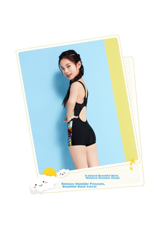 Yingfa Children's Swimsuit, One-piece Girls' Swimwear, Summer Short-sleeve Shorts, Quick-drying, Breathable, Hot Spring Swimwear - Image 5