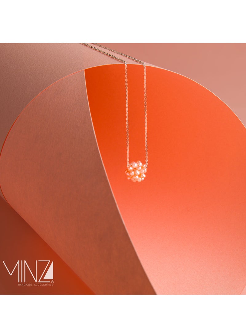 Minza " Ariel " Pure 925 Sterling Silver, Pearl Stone, Handmade Necklace for Women, Pendant and Chain Necklace, 1.00 grams of Silver, Jewelry for Casual & Special Occasion - Image 5