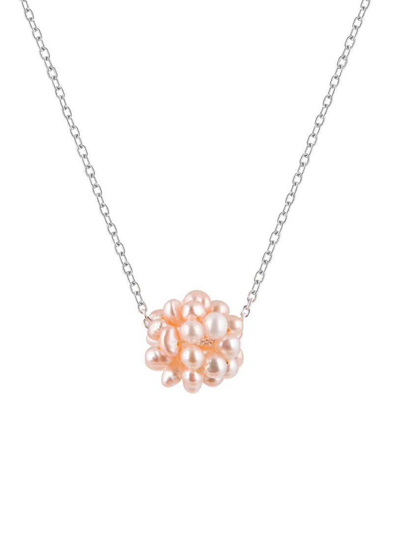 Minza " Ariel " Pure 925 Sterling Silver, Pearl Stone, Handmade Necklace for Women, Pendant and Chain Necklace, 1.00 grams of Silver, Jewelry for Casual & Special Occasion - Image 2