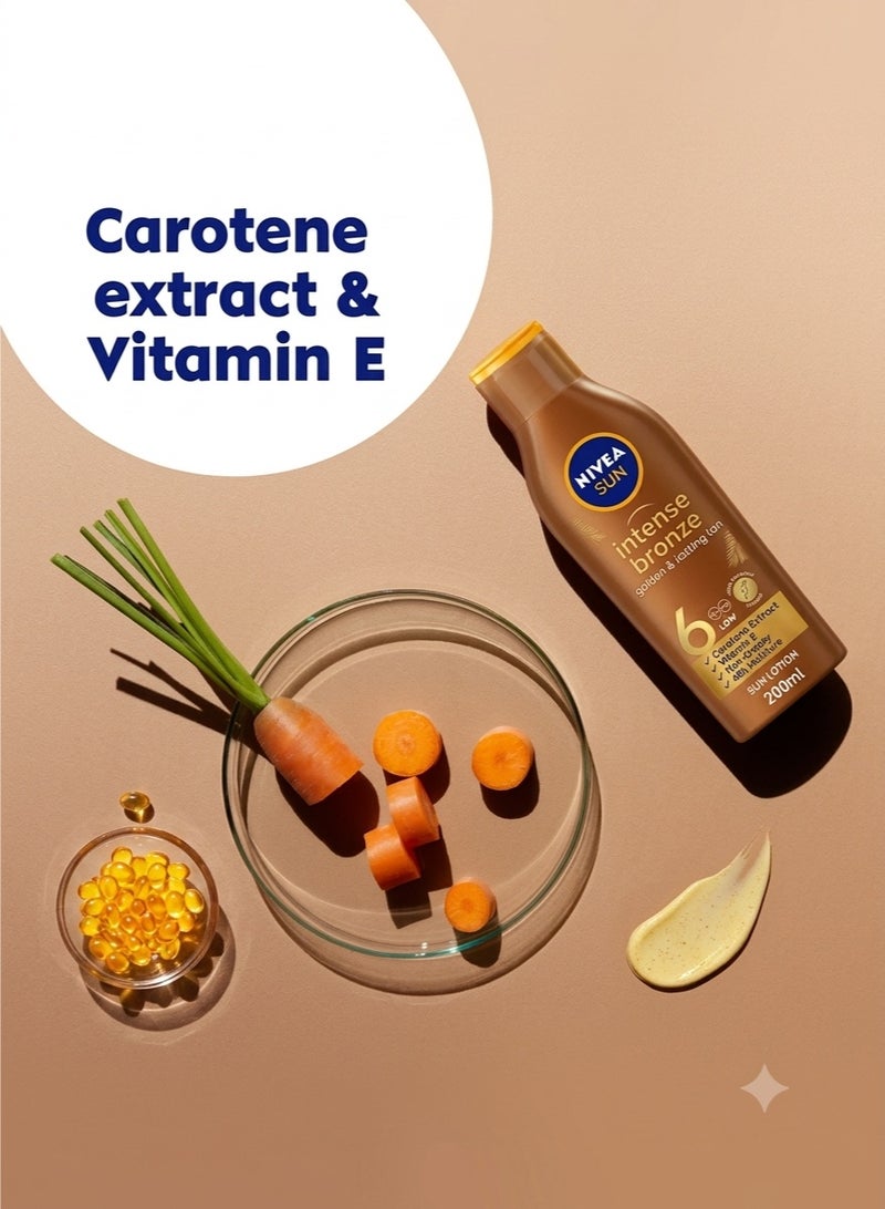 Nivea Carotene Sun Lotion SPF6 Bronze 200ml - Image 3