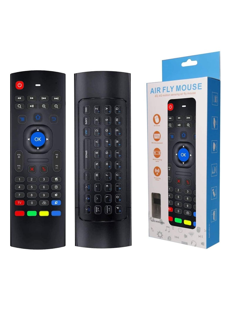 Air Mouse Remote With Voice MX3 Pro 2.4G Wireless Connection Remote With Mini Wireless Keyboard Compatible For Android Projector And Smart TV - Image 1