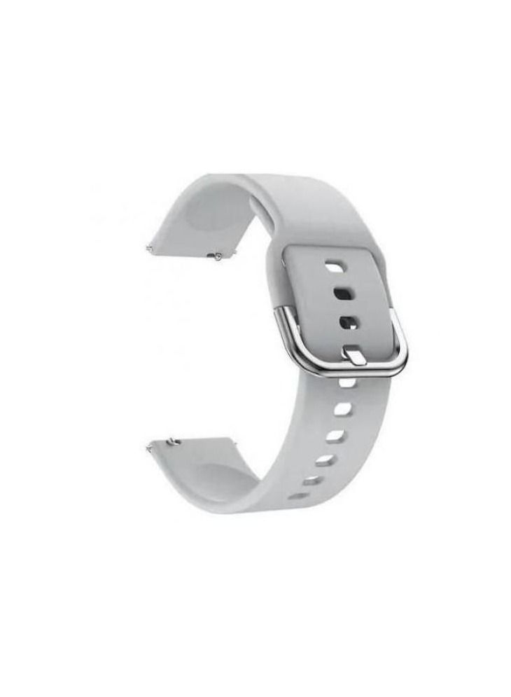 حزام رياضي من السيليكون مقاس 22 مم مزود بإبزيم سريع التحرير لـ Oraimo Tempo W 2 OSW20- ساعة ذكية رياضية باللون الرمادي  - Image 1