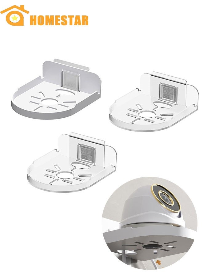 هومستر 3 مجموعة من الرفوف الجدرانية لكاميرات الأمن ، قوس جبل الجدار ABS لمراقبات الأطفال ، مكبرات الصوت ، حامل كاميرات المراقبة العالمية - Image 1