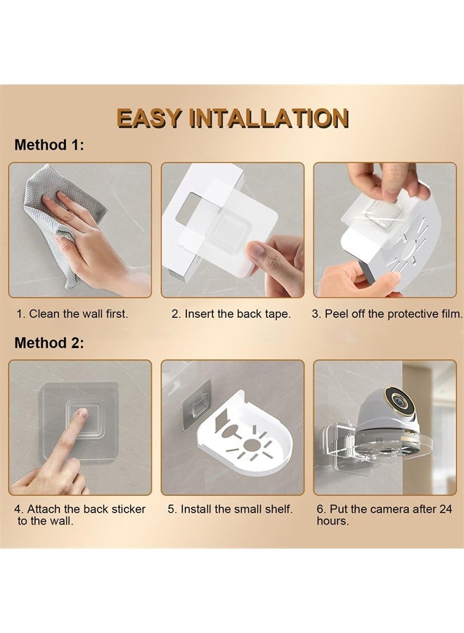 هومستر 3 مجموعة من الرفوف الجدرانية لكاميرات الأمن ، قوس جبل الجدار ABS لمراقبات الأطفال ، مكبرات الصوت ، حامل كاميرات المراقبة العالمية - Image 5