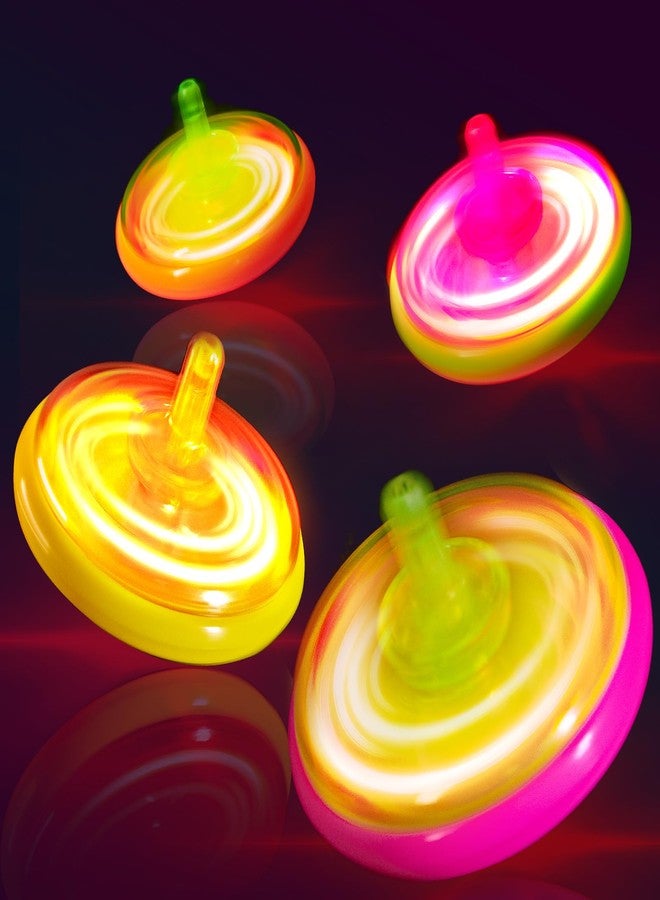 MAPIXO 200 Pcs Light Up Spinning Tops for Kid 4 Color, Bulk LED Flashing Spinning Top Toys for Birthday Party Favor, Return Gift, Classroom Prize, and Fun Fidget Toy, Glow Goodie Bags Stuffer for Girl boy - Image 2