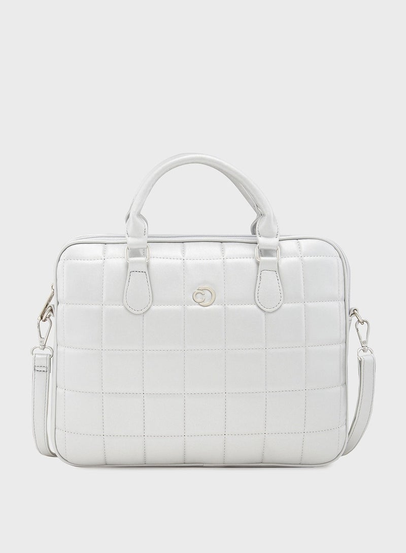 CAPRESE-BRAXTON LAPTOP SLEEVE MEDIUM SILVER - Image 1