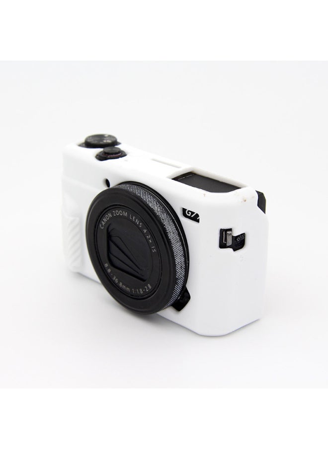 Generic Camera Silicone Cover For Canon CanonG7XMarkII/IIIG7X2/G7X3 Camera Cover-Color:White  - Image 1