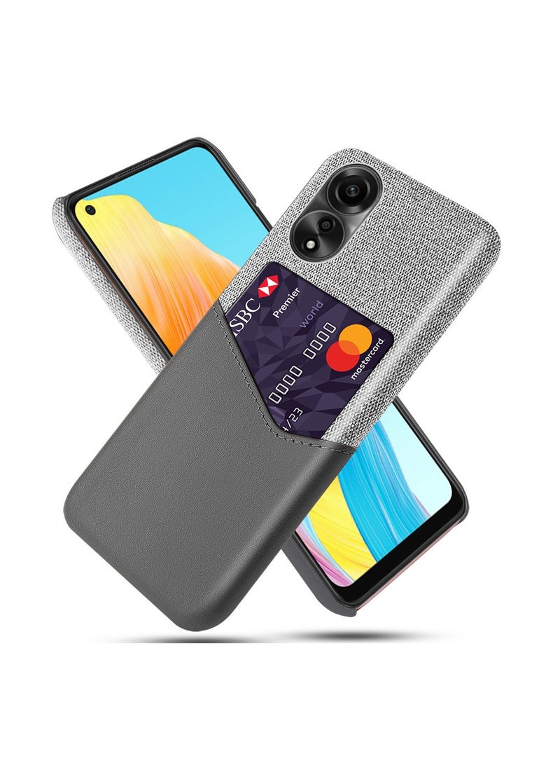 General For Oppo A78 4G phone case, cloth+PU+PC phone case with card holder compatible with Oppo A78 
