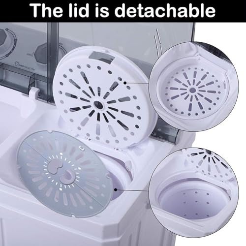 ERZA Washing Machine Dryer Spin Cap/Safety Cover/Lid, Universal Fit For Semi Automatic Washing Machine Replacement Compatible For LG Samsung Whirlpool, Size Diameter 24 cm/9.4 inch - Image 4