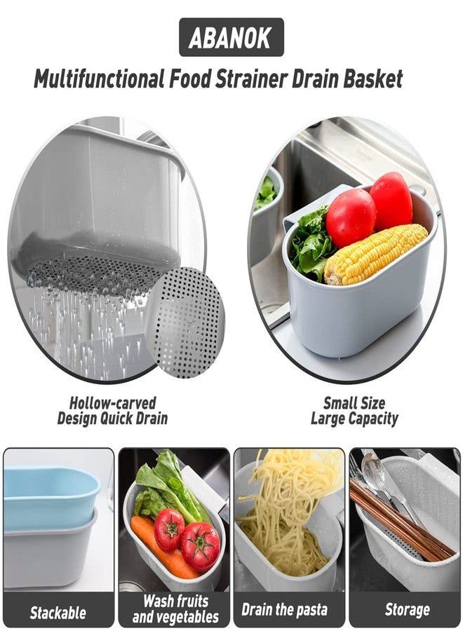 Abnaok Sink Drain Strainer Basket, Abnaok Multifunction Sink Strainer Kitchen Food Catcher for Filter Kitchen Waste and Wash Vegetables Fruits (Grey) - Image 5