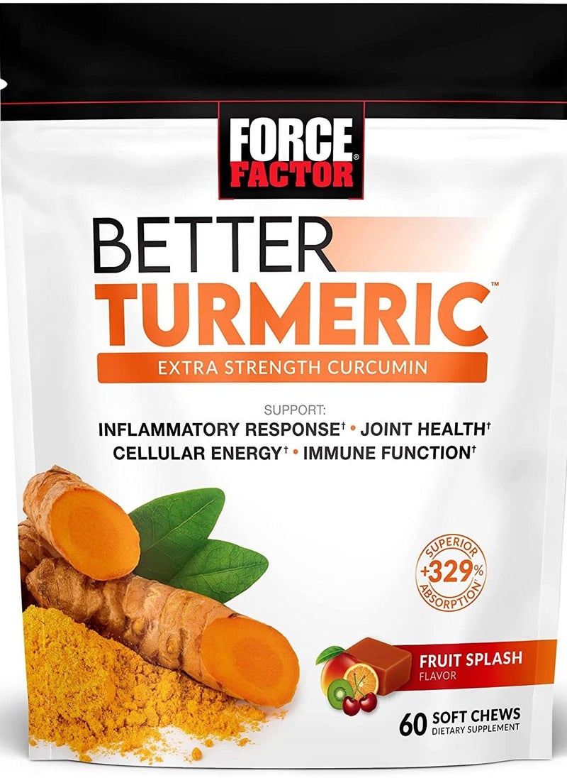 Force Factor Force Factor Better Turmeric Extra Strength Curcumin Fruit Splash 60 Chews  - Image 1