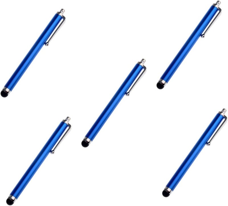 Blue Stylus Pen 5 Pack For Phone Tablet Capacitive Touch Screen Scratch Protection - Image 1